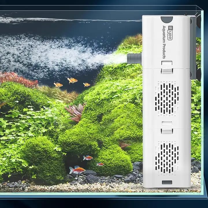 Image of VAYINATO YJY-9200F Submersible 3-in-1 (Filtration, Oxygenation & Circulation) | Mute Water Cycle | Strong Water Flow | Internal Aquarium Filter for Tanks up to 3 Feet