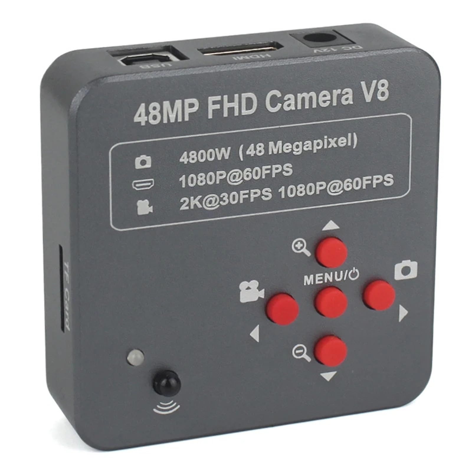 Microscopio, Videocamera USB da 48 MP 2K 60 FPS for laboratorio industriale, ingrandimento simultaneo, zoom continuo, ambito trinoculare stereo 7X 50X,Prodotti scientifici e da laboratorio