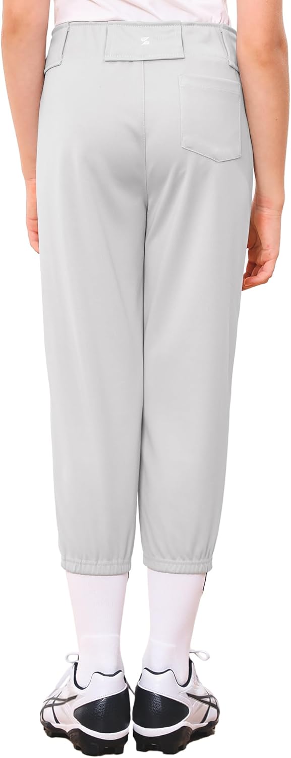 Stelle Girls' Softball Pants Youth Kids Baseball Pants Fastpitch Pants with Pockets Boys Tee Ball - Image 2