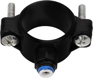 Drain Saddle Valve Clamp for Water Purifiers Easy Installation Accessory for Reverse Osmosis Systems Ensures Safe Wastewater Drainage and Prevents Leaks Compatibility with Systems
