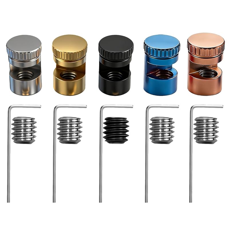 Kit de pinos de abertura para facas dobráveis Nextpal com chave Allen, rosca 1/4-20 (6,35 mm), 5 peças