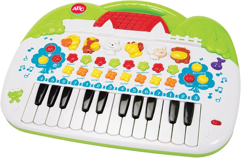 Simba 104018188 - ABC Tier-Keyboard, mit verschiedenen Sounds und Einstellfunktionen, 28x39cm, ab 3 Jahre