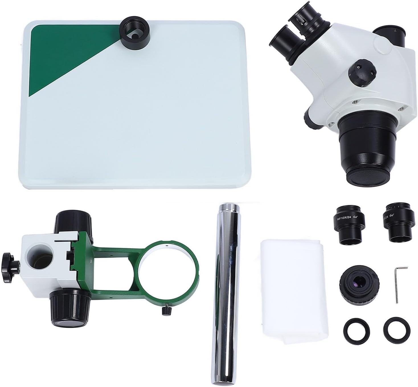Binocular Compound Microscope 6.5-65X Zoom, Digital Microscope 3D Image Magnification USB Camera for Lab