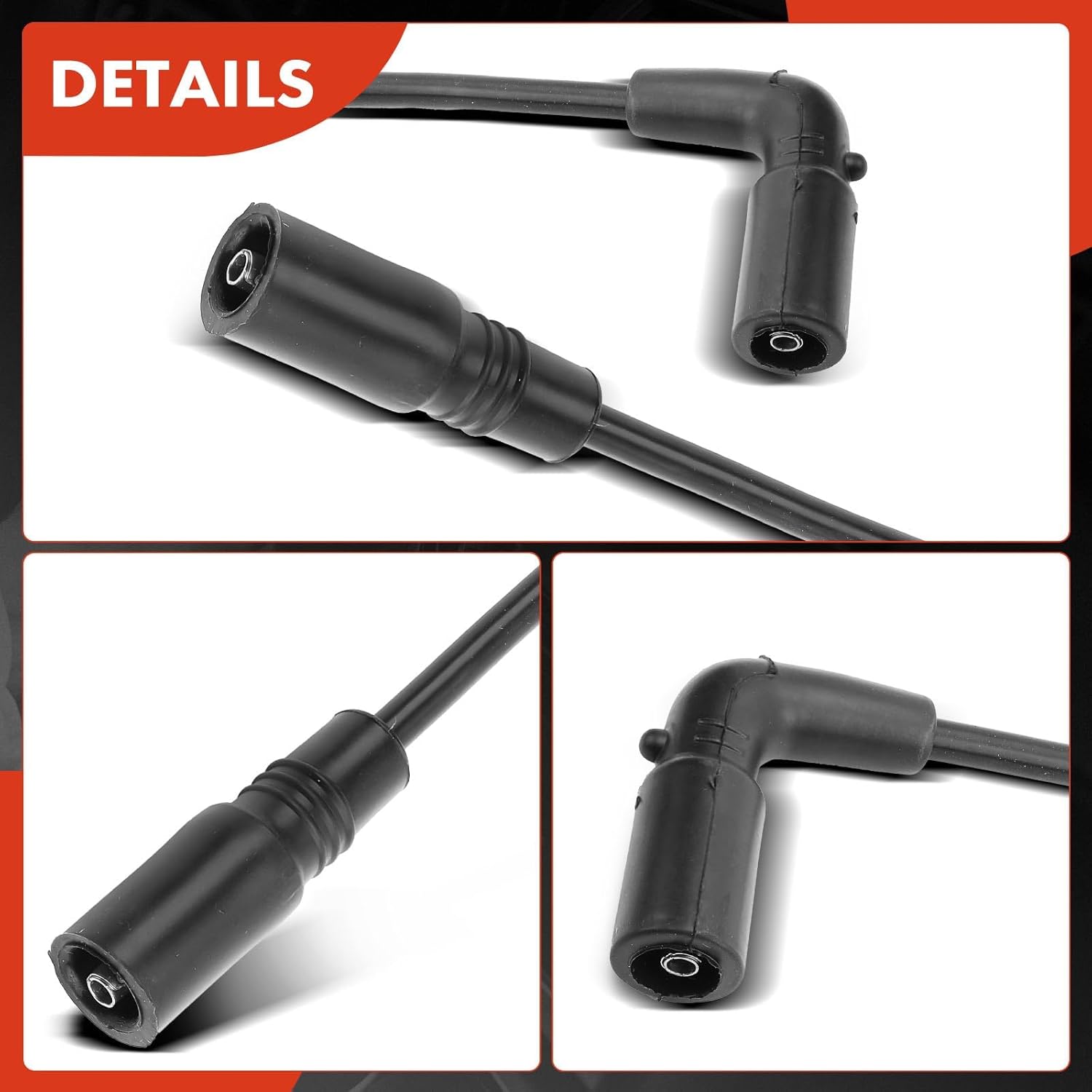 A-Premium Ignition Spark Plug Wires Set of 10 Compatible with Chevrolet Impala, Camaro, Caprice & Buick Commercial Chassis, Roadmaster & Cadillac Commercial Chassis, Fleetwood & Pontiac Firebird