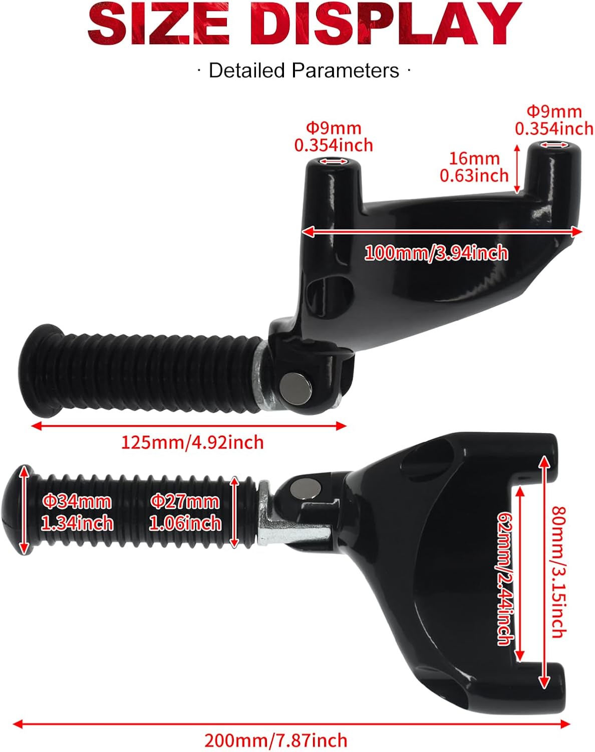 Motorcycle Passenger Foot Pegs Rear Footrests Mount Kit Pedal Fit For Harley Sportster XL 1200 883 72 48 Iron Forty Eight Seventy Two SuperLow 2004-2013 (For 2004-2013)