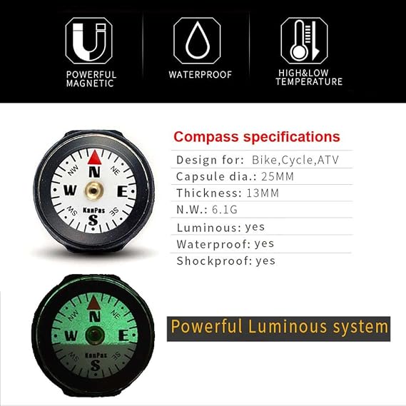 KanPas Bike Compass with Handlebar Bracket