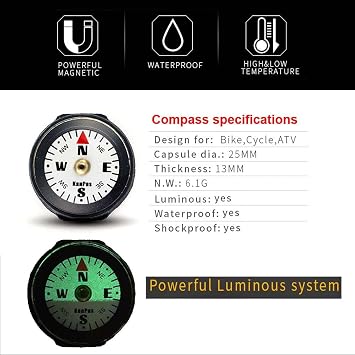 KanPas Bike Compass with Handlebar Bracket