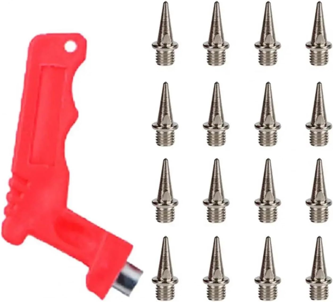 Track Spikes 200 Pcs Carbon Steel Track and Cross Country Shoe Spikes with Spike Wrench Running Traction Studs for Sprint Sports Short Running Shoes