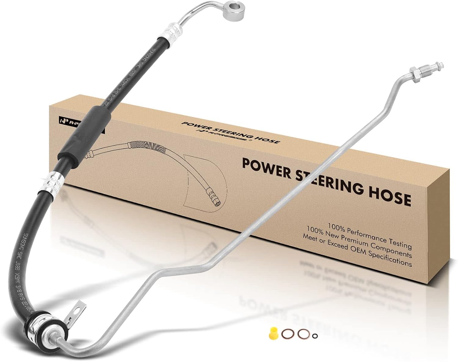 A-Premium Power Steering Pressure Hose Line Assembly Compatible with Hyundai Elantra 1996-2000 1.8L, Tiburon 1997-2001, Pump To Rack