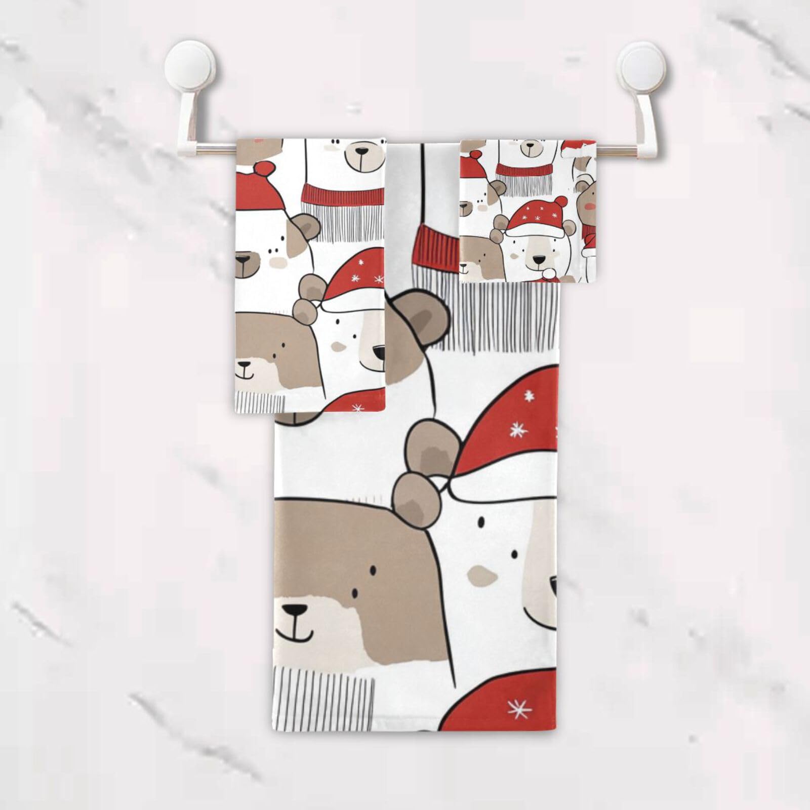 Set di 3 asciugamani assorbenti per il viso, 1 asciugamano da bagno, 1 asciugamano per le mani, 1 panno per la casa, cucina e famiglia
