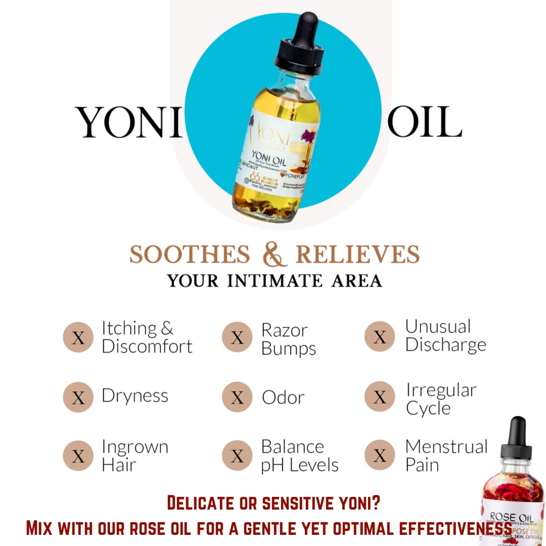 Natural Yoni Oil. Feminine Oil, Eliminates Odor, Restores PH Balance, Heals and soothes, 100% Organic, Herbal Yoni Blend Made with Tea Tree, Mint, Lemongrass, Jasmine & Chamomile Oils,1 oz : Health & Household