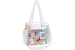 Stadium Approved Clear Bag 12x12x6, See-Through Tote Bag for Sports Events, Concerts, and Traveling