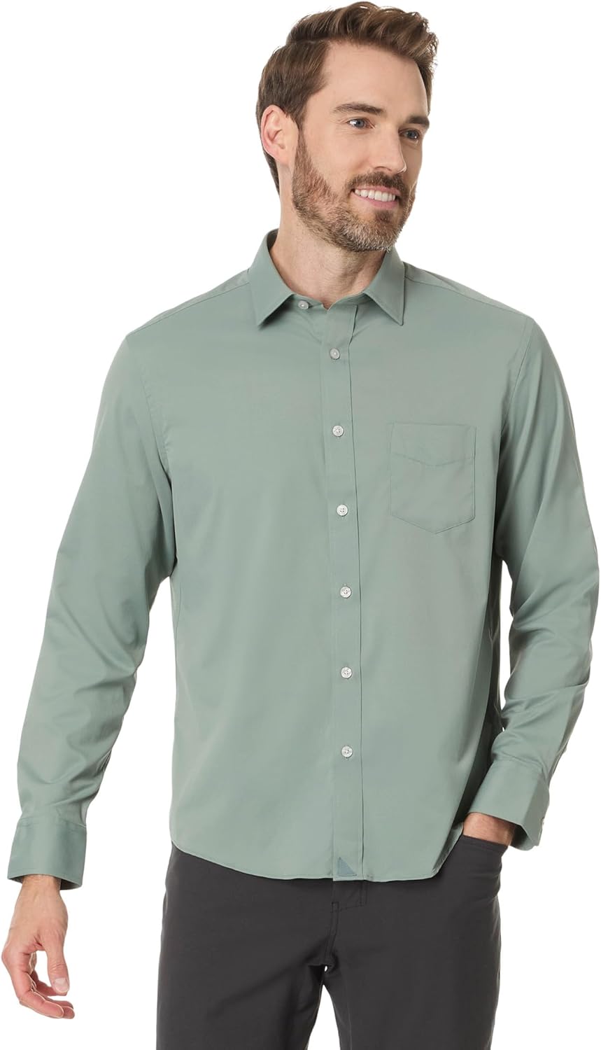 UNTUCKit Long Sleeve Performance Solid Shirt for Men