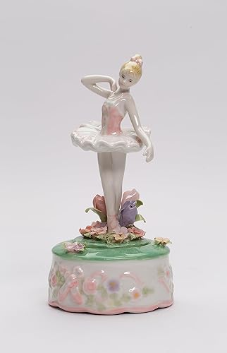 Miniatura 1 de 96206 Figura musical de bailarina de bailarina de porcelana fina bailarina bailarina de música con cuerda (melodía musical bailarina), 7-12 pulgadas