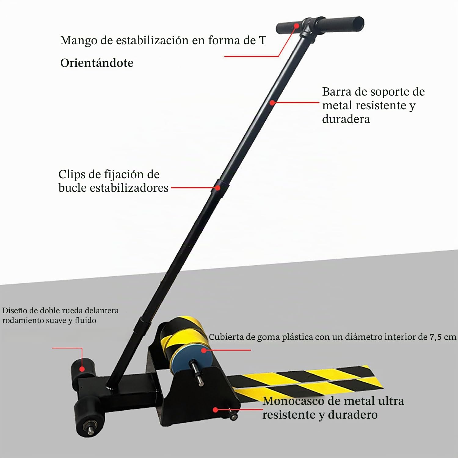 Aplicador de Cinta para Suelos,con Rodillo de Goma, para Marcar Suelos, Marcar Carriles de Cancha