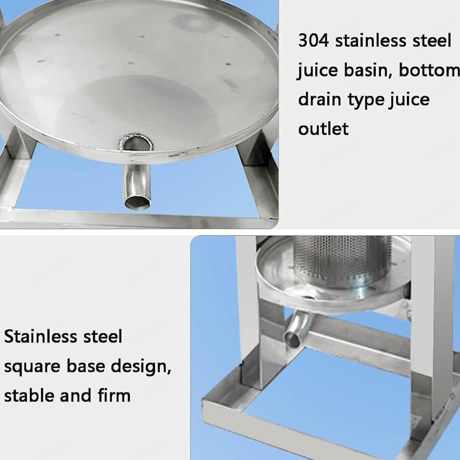 estrattore di miele manuale in acciaio inox pressa manuale per uva manual honey press extractor Attrezzatura apicoltura per estrarre il miele forniture api miele,vino,frutta,cera,4L