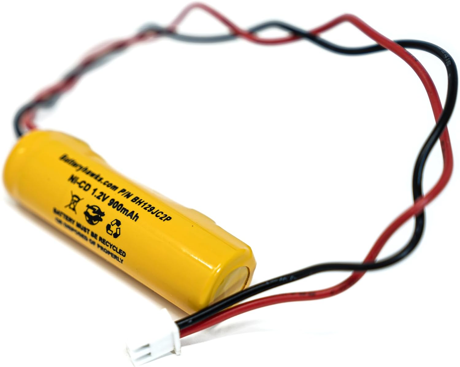 1.2v 900mAh Exit Sign Emergency Light NiCad Battery Replacement AA900mAh OSA268 ELB CS01 1.2v AA 1000mah Ni-CD Battery EXR LED EL M6 White Connector (5 Pack, 5, Count)