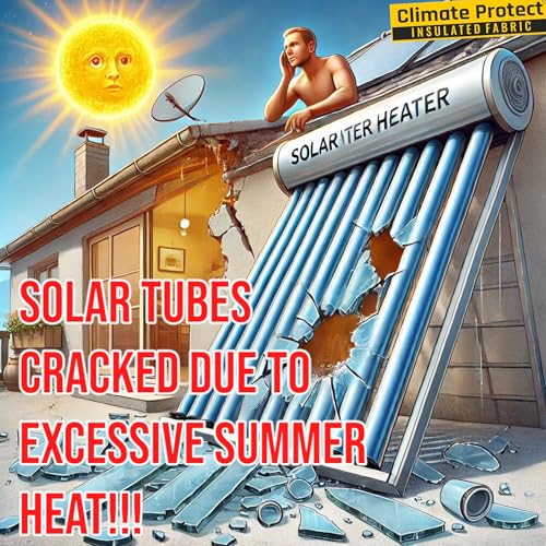 Image of Solar Heater Protection Cover - 97% Heat Shield | 8x8 ft Double-Layer Insulation Sheet with Straps | Prevents Solar Tube Cracks & Heat Damage | Boosts Efficiency & Durability 8 x 10 feet