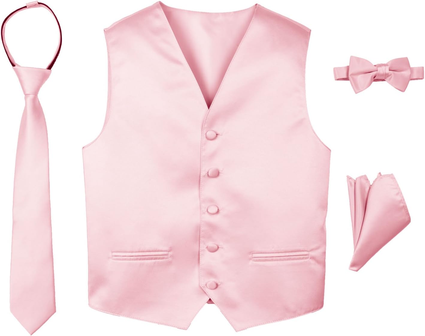 Spring Notion Boys' 4-Piece Satin Tuxedo Vest Set – Weddings, Prom, and Quinceañera Chambelán