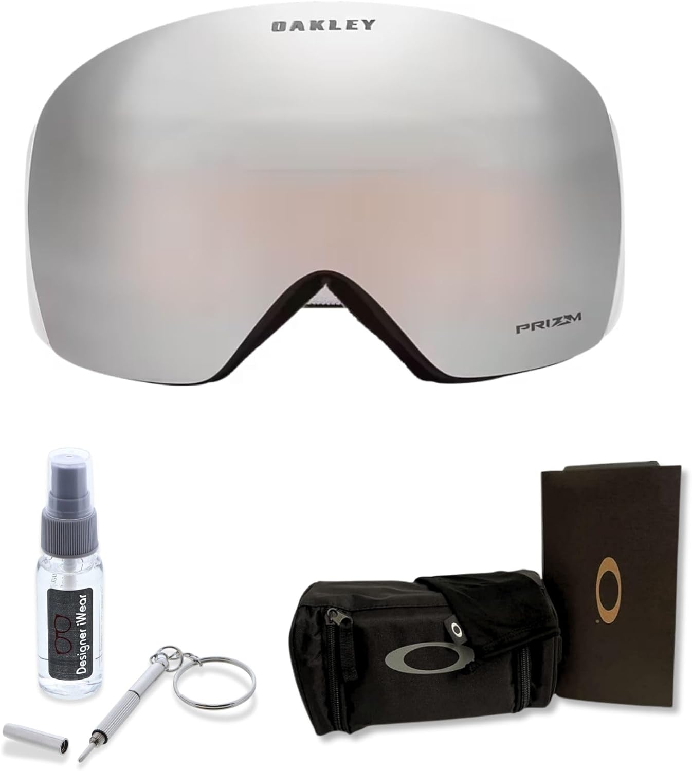 OAKLEY Flight Deck MEDIUM/LARGE Ski Goggles For Men For Women OO7050, OO7064 + Care Kit