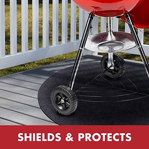 GrillTex Under the Grill Protective Deck and Patio Mat, 27 inch, Round