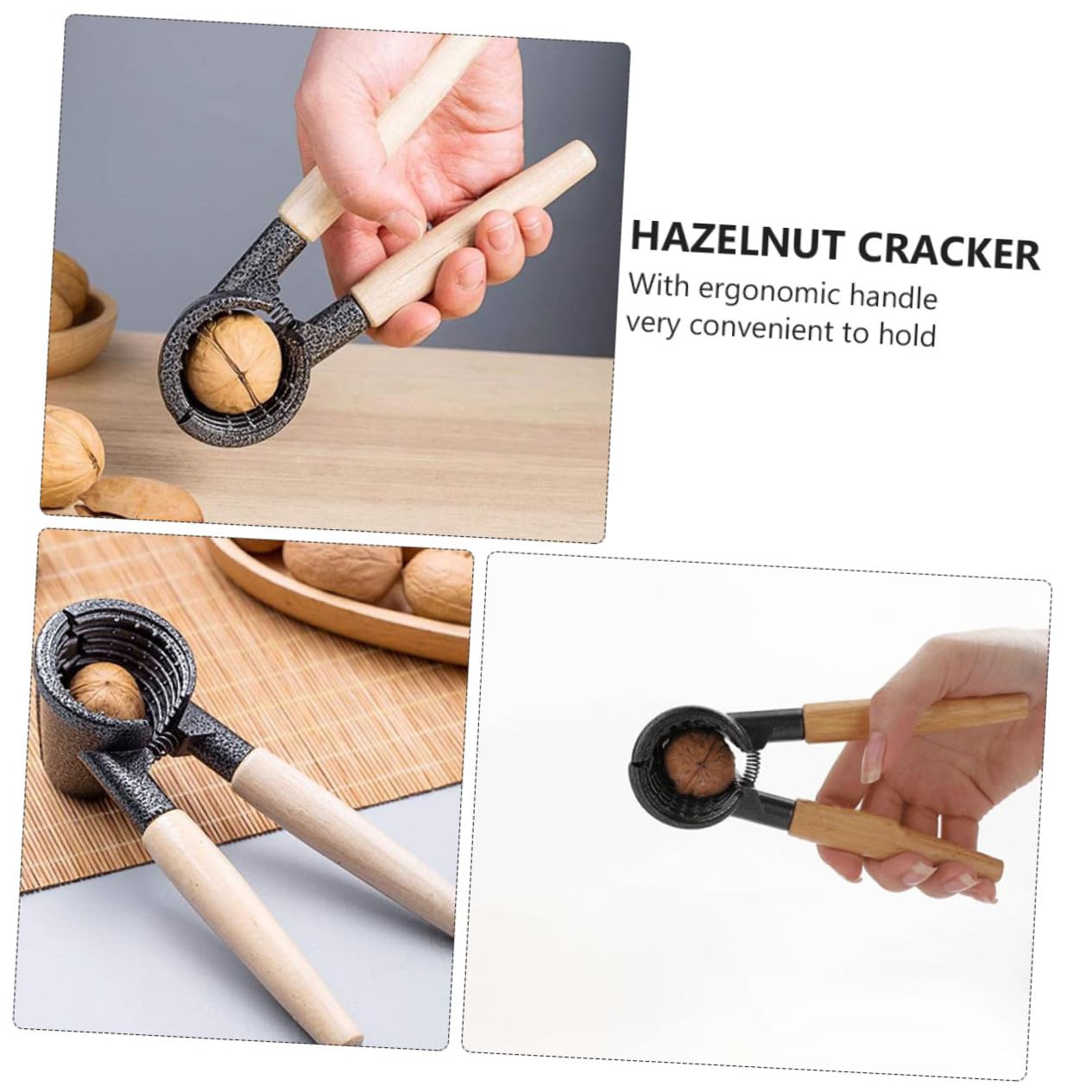 Casse-Noix Multifonction Aluminium avec Manche Ergonomique Ouvre-Noisettes Amandes et Noix sans Effort Outil Pratique pour Cuisine Quotidienne