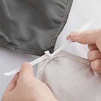 Vista 7 de Juego de funda de edredón gris tamaño King de 3 piezas, 1 funda de edredón de 104 x 90 pulgadas con cierre de botón y 2 fundas de almohada, juego