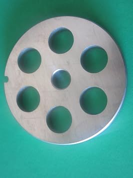 NEW SIZE meat grinder plate for the metal KitchenAid KSMMGA. 1/2" holes for large ground meat. SEE PHOTOS prior to purchase.