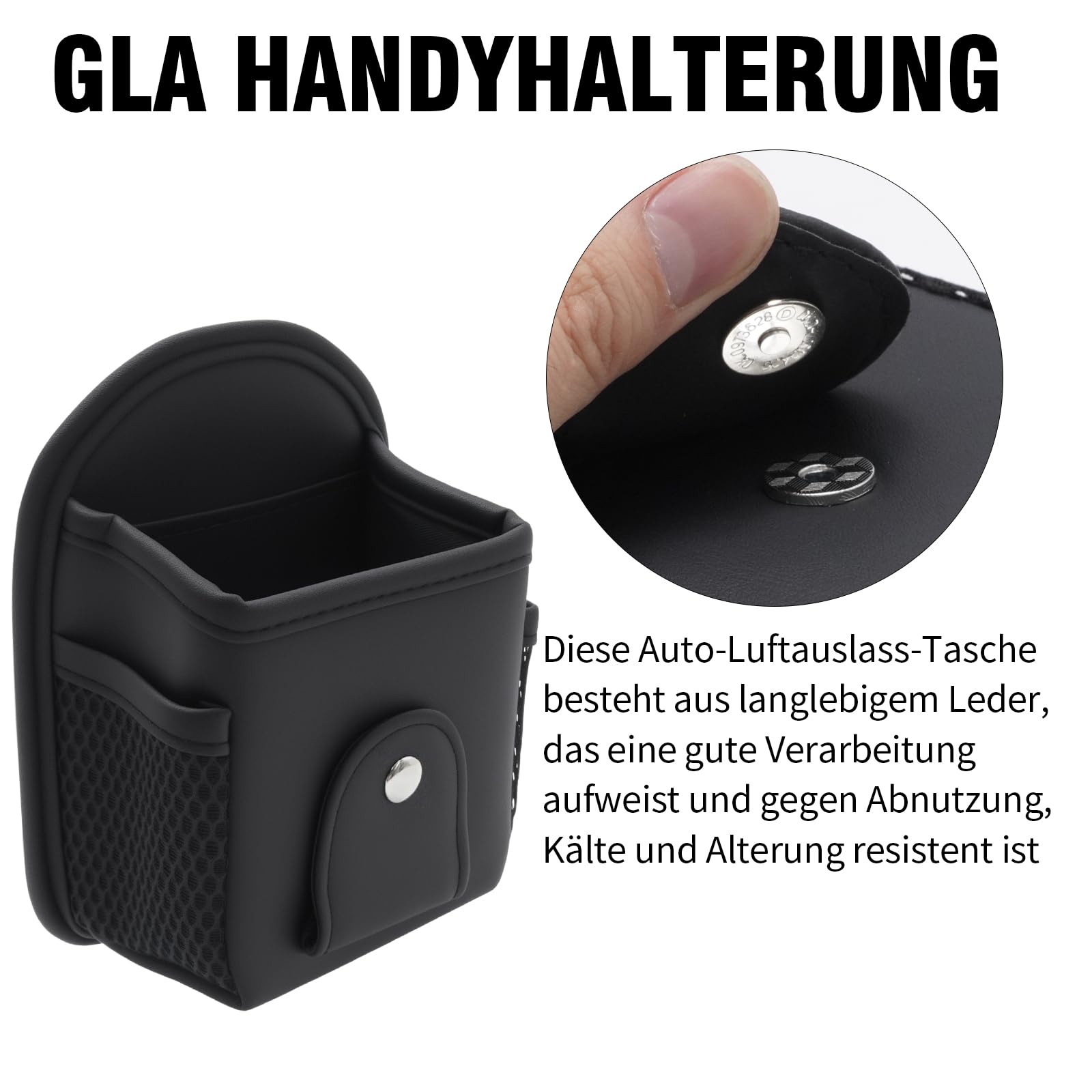 Auto PU-Leder Luftauslass-Organizer, universelle Aufbewahrungstasche für Sonnenbrillen, Handys, Schlüssel und kleine Gegenstände, multifunktionales Auto-Innenzubehör.