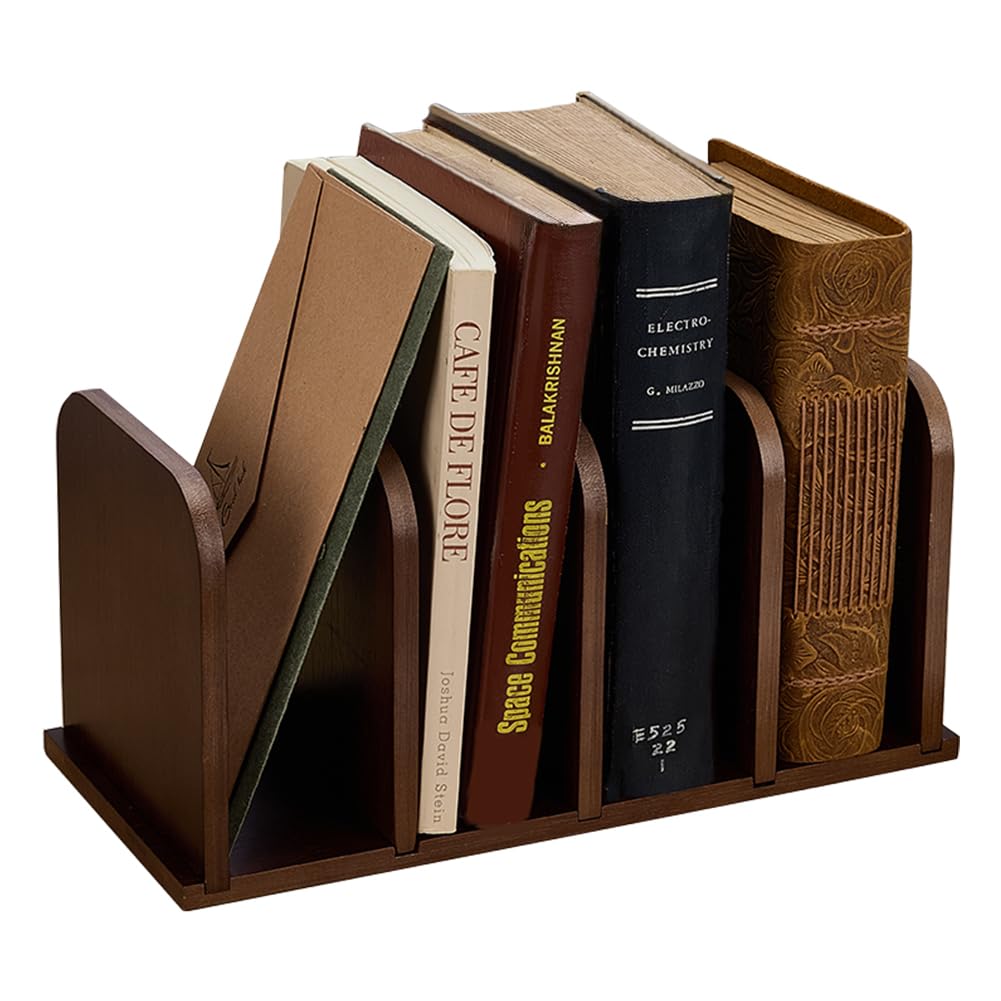 FINGERINSPIRE Briefhalter Für Den Schreibtisch Organizer 30x13.9x13.5cm 4 Fächer Bambus Schreibtisch Datei Lagerung Steht Dokument Sortieren Rack Für Büro Zuhause Schreibtischorganisation Für Schulen