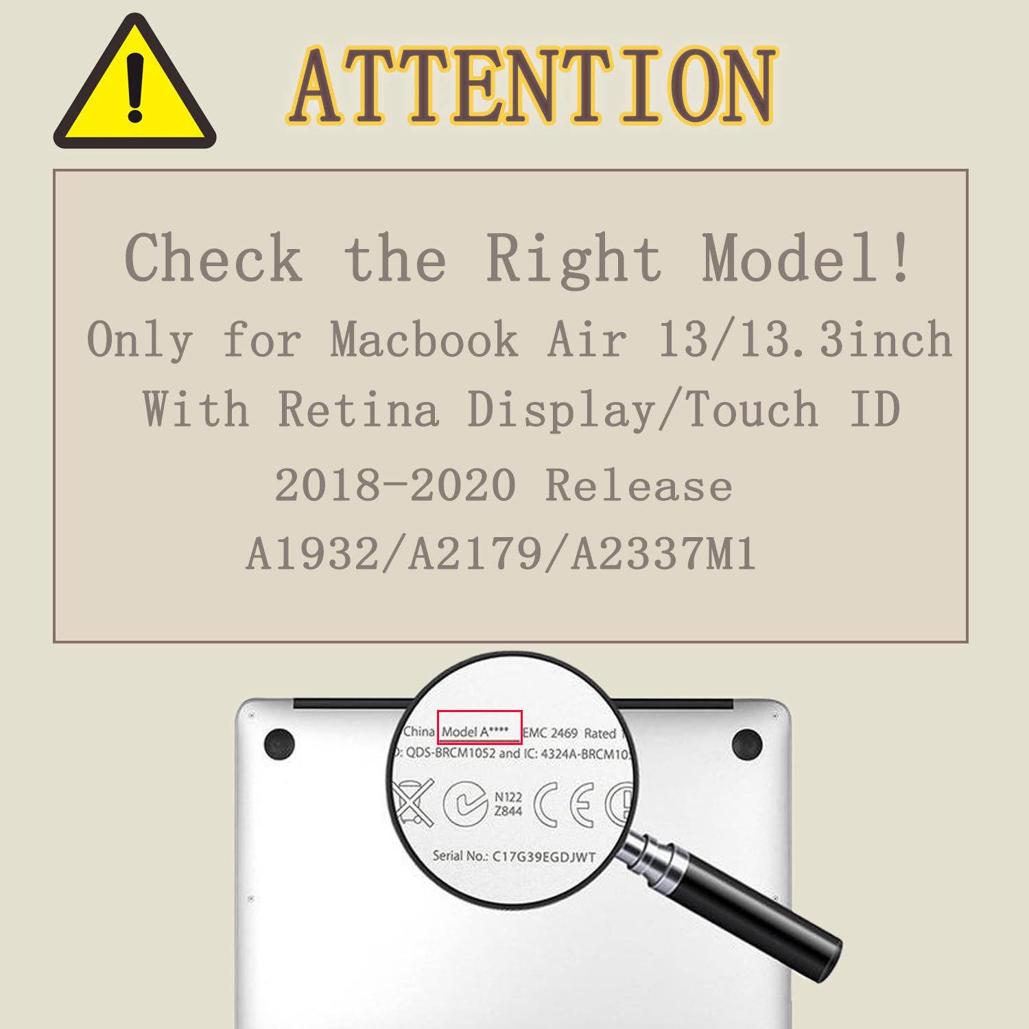 Coque Compatible avec Macbook Air 13 Pouces Retina M1,(2018 2019 2020) A1932 A2179 A2337 avec Touch ID, Étui Rigide Plastique Cover avec Mac Air 13.3 Case,Dinosaures Mignons