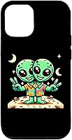 Vista 1 de iPhone 15 Pro Space Peaceful Alien Case