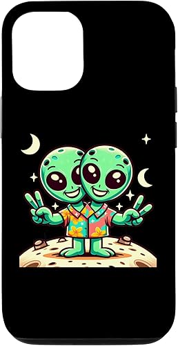iPhone 15 Pro Space Peaceful Alien Case