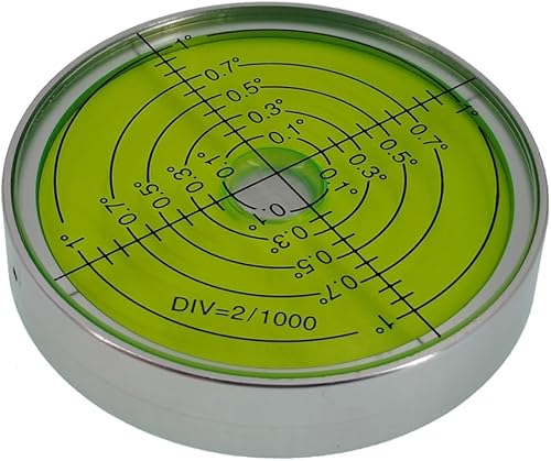 6'/0.079 in Punto de alta precisión Nivel Universal Burbuja Metal burbuja agua nivelador Cruz Medidor Pequeño Hogar Plateado Verde Magnético