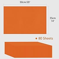 Vista 4 de 80 hojas de papel de seda naranja para envolver a granel, papel de seda AORZIT de 14 x 20 pulgadas para envolver bolsas de regalo, manualidades