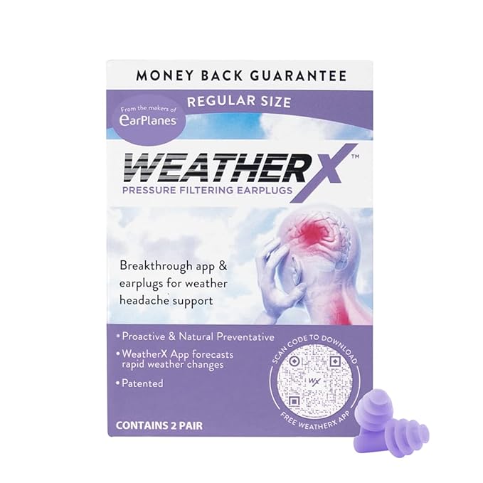 Buy WeatherX Ear Plugs for Weather related Migraines Headache Mobile