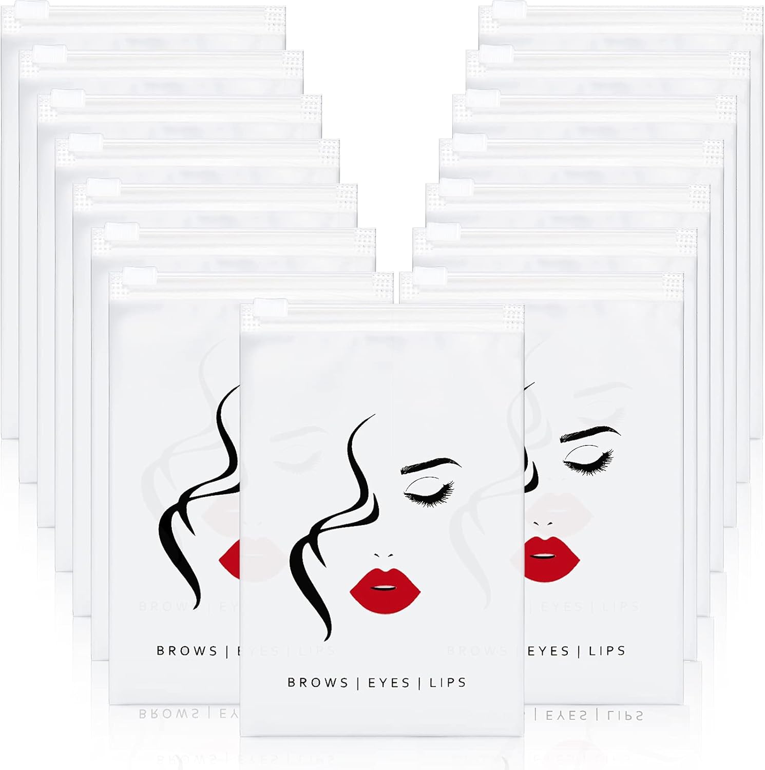 Shappy 100 Stück Wimpern & Make-up Taschen – 15x10 Cm, EVA, Wasserdicht, Mit Reißverschluss