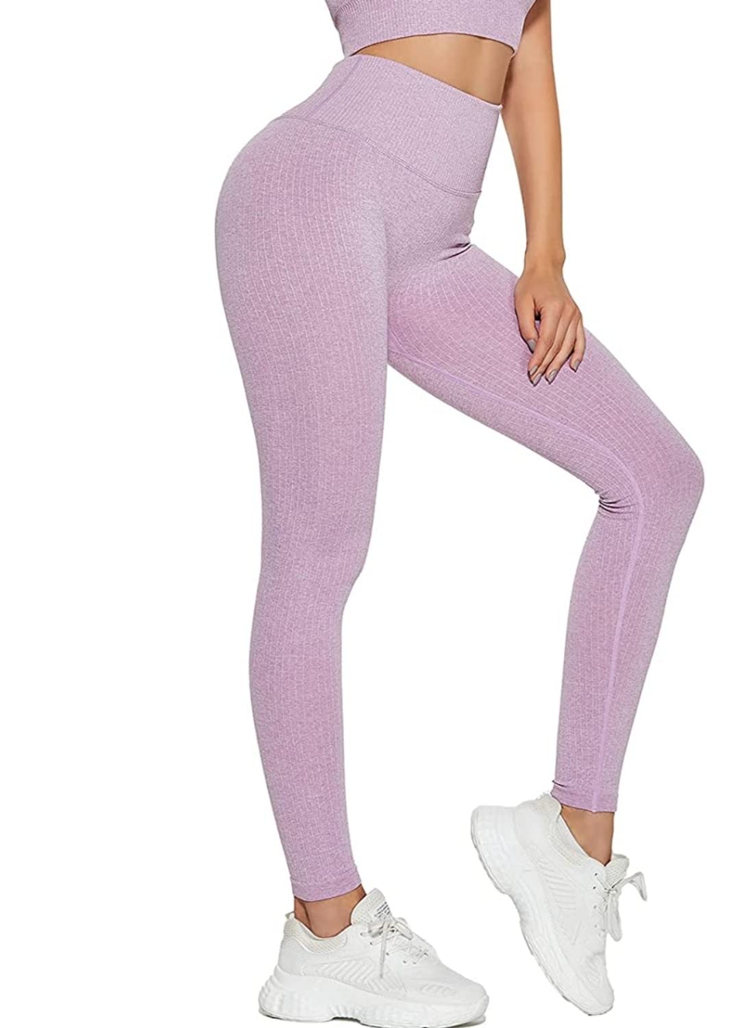 Sweet CathyRibbed Leggings Yoga Pants Activewear Seamless Yoga Outfit High Waist Gym Sportswear Anti –Cellulite for Women