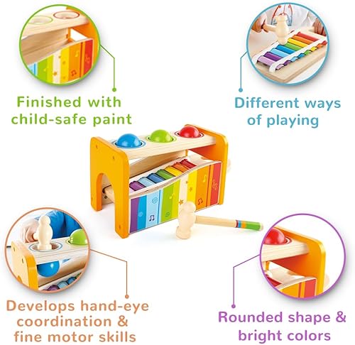 Miniatura 2 de Banco para tocar música con xilófono de Hape talla única  Amarillo