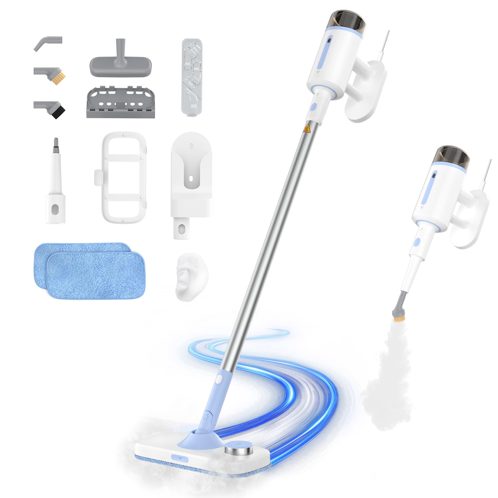 10 in 1 Floor Steamer with Detachable Handheld Steam Cleaner Perfect for Hardwood Floors Clothes Windows Tiles Furniture