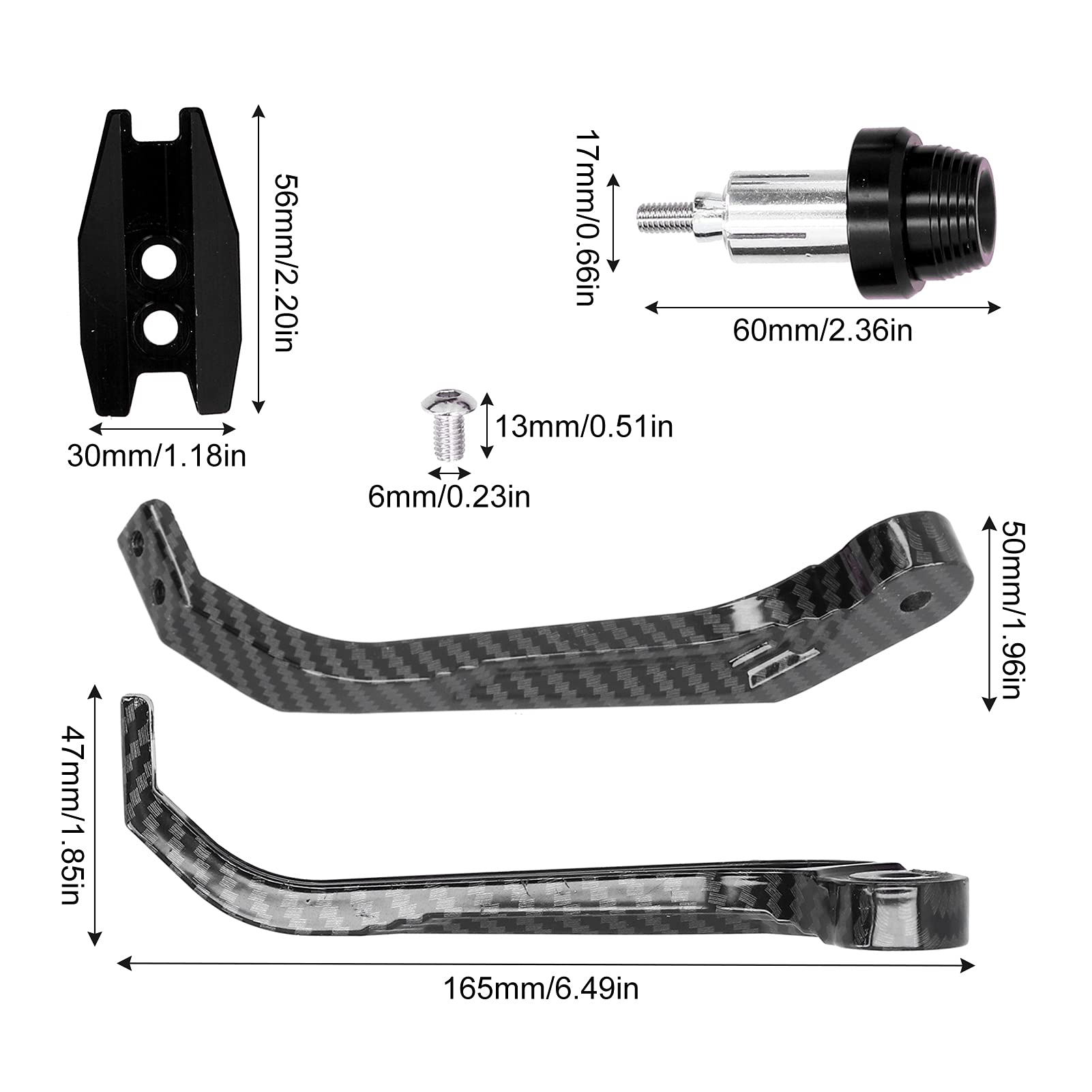 Amazon.co.jp: オートバイハンドルバーガード カーボンファイバー