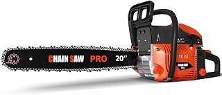 Baotree 20" 62CC Gas Chainsaw - Powerful 3.5HP 2-Stroke Engine, Lightweight 14lbs, Easy Start for Wood Cutting, Tree Trimming & Land Clearing