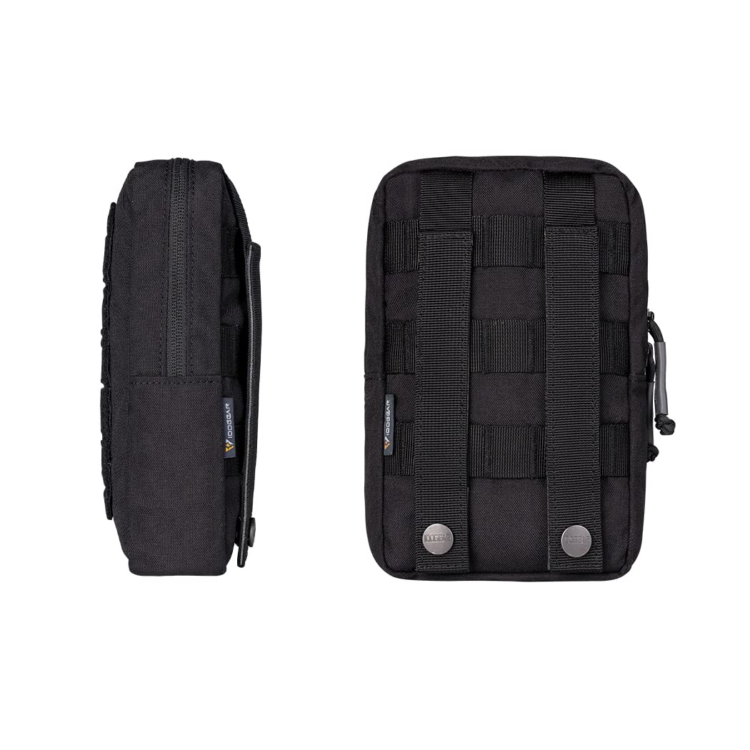 IDOGEAR Tactical MOLLE Pouch Multi-Purpose Compact EDC Small Utility Pouch Admin Organizer for Outdoor (Black) - Image 2