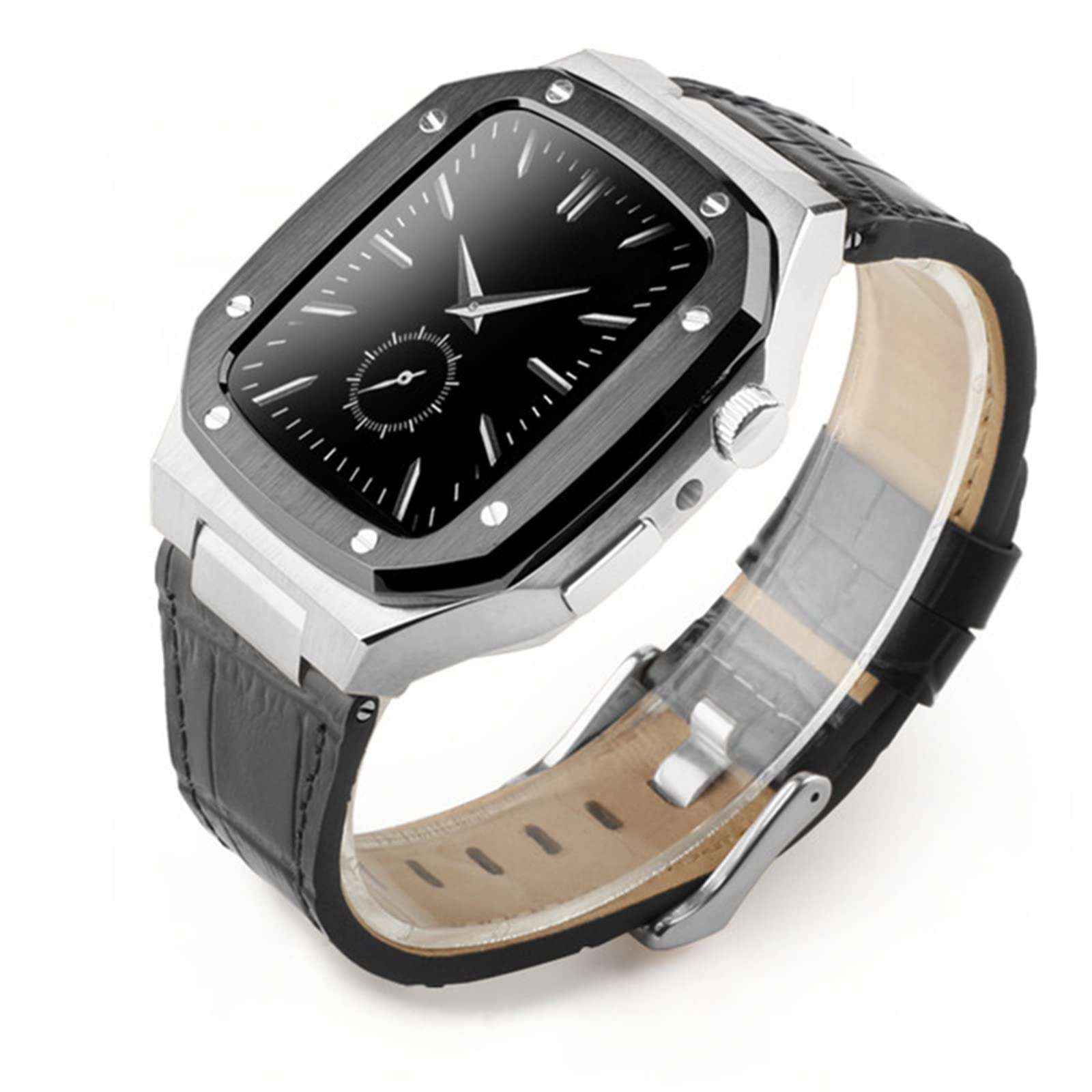 Bracelet iwatch en cuir rose clair blanc CZKE pour le quotidien et le bureau