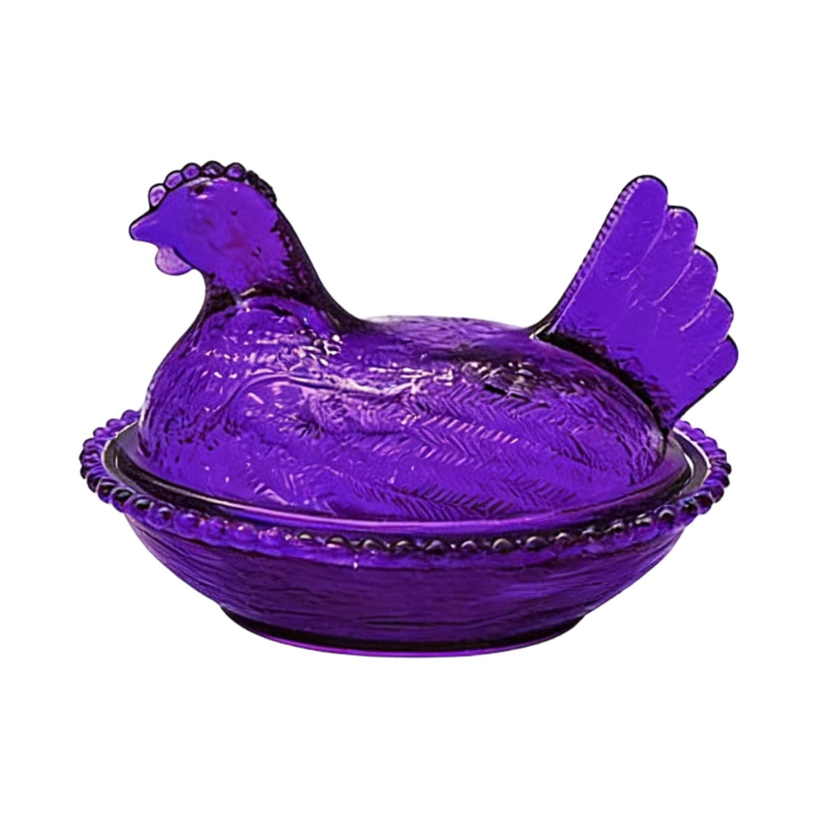 CRFFZ Unique Artistic Hen on Nest with Lid Hen Figurine Covered Candy Jar for Home Table Shelf Decors Gift Giving Easter Decors Gift