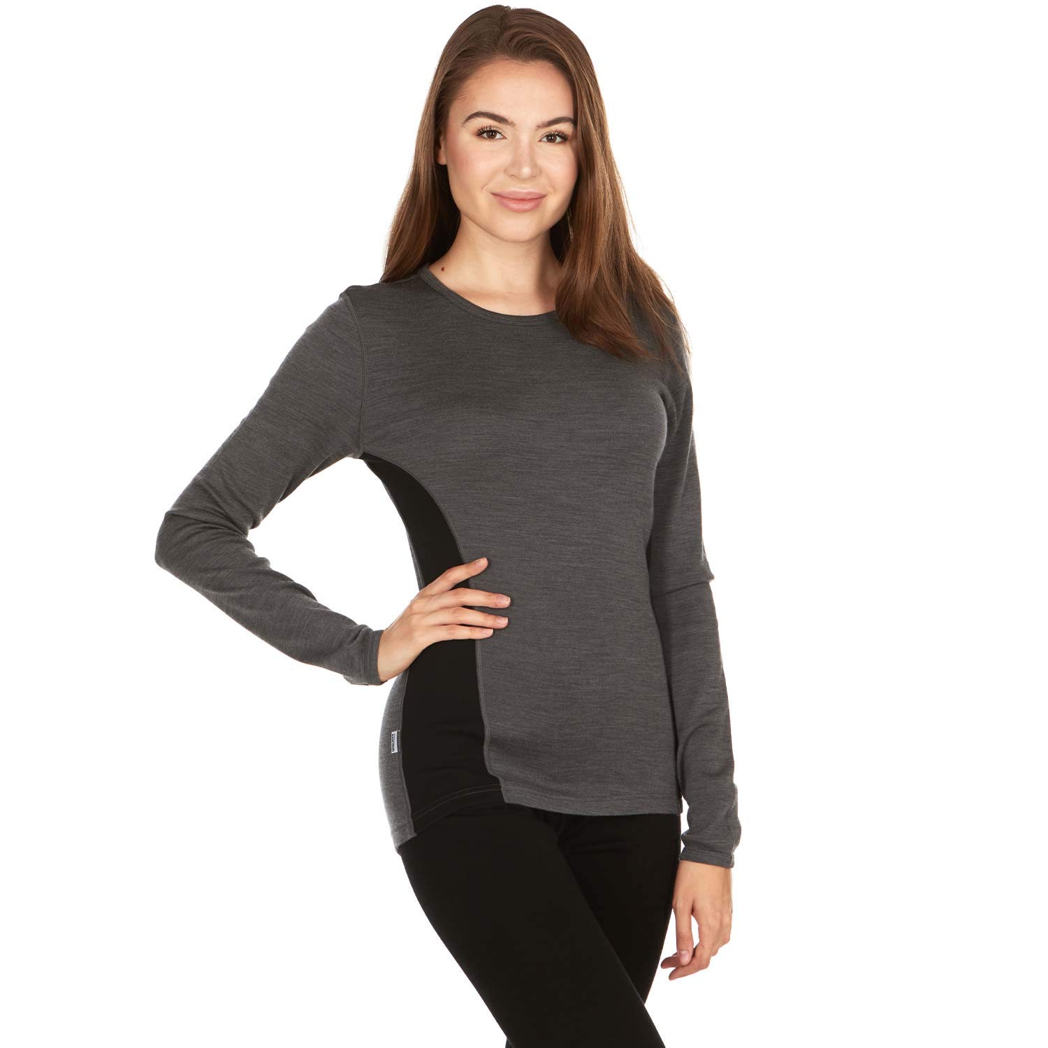 100% Merino Wool - Women's Midweight Base Layer - Long Sleeve Crew