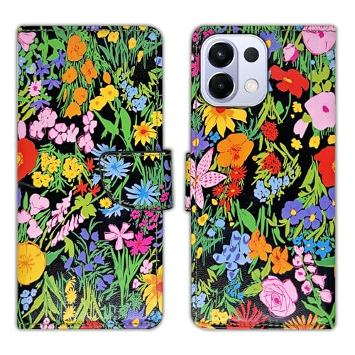 Image of Black Ghibli Flip Cover for Oppo K13 5G| Leather Finish|Shock Proof|Magnetic Clouser Compatible with Oppo K13 5G (Black)