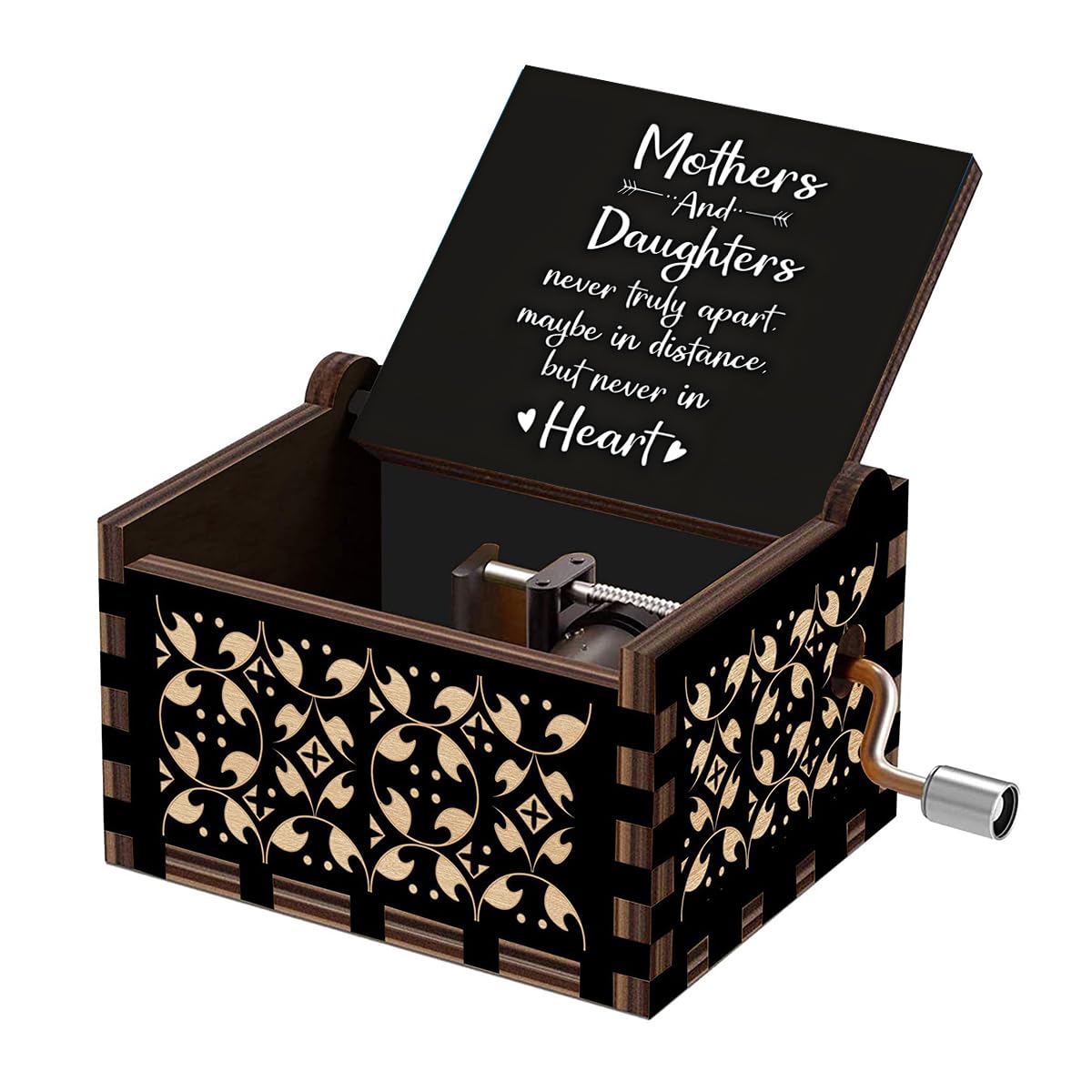 Yesnote Mom And Daughter - Play You Are My Sunshine Music Box Gift For Mom Mother Day, Mom And Daughter Music Box For Birthday Anniversary Christmas Thanksgiving, Wooden Music Box Play You Are My Sunshine