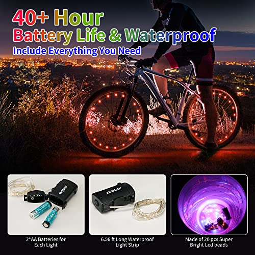Kit de luces para bicicleta DAWAY con faro delantero led y linterna trasera de seguridad vial 4