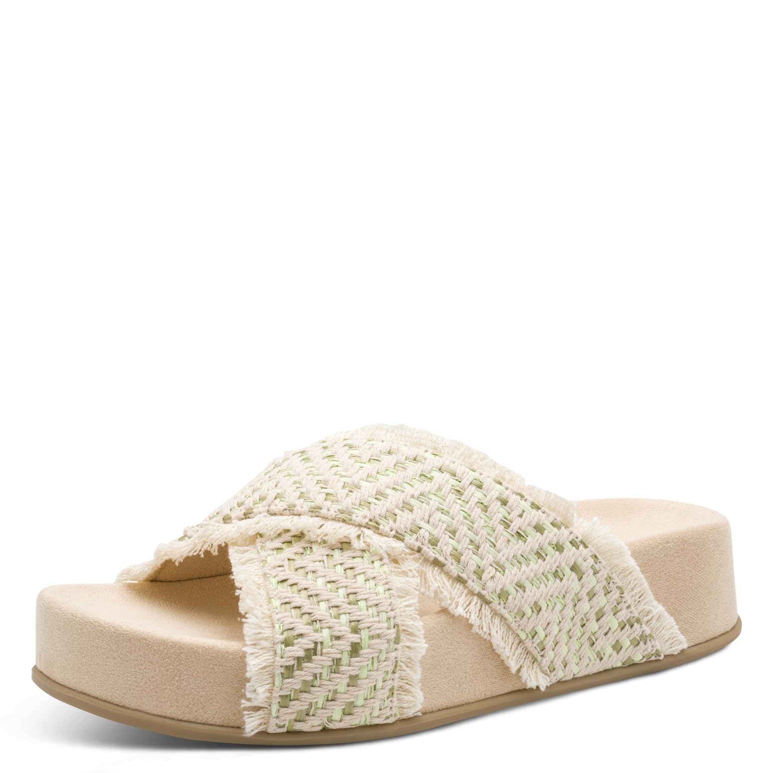 Marco Tozzi by Guido Maria Kretschmer Women Sandal Soft Feel Me Footbed Stylish, Beige (Beige Comb), 7.5 UK